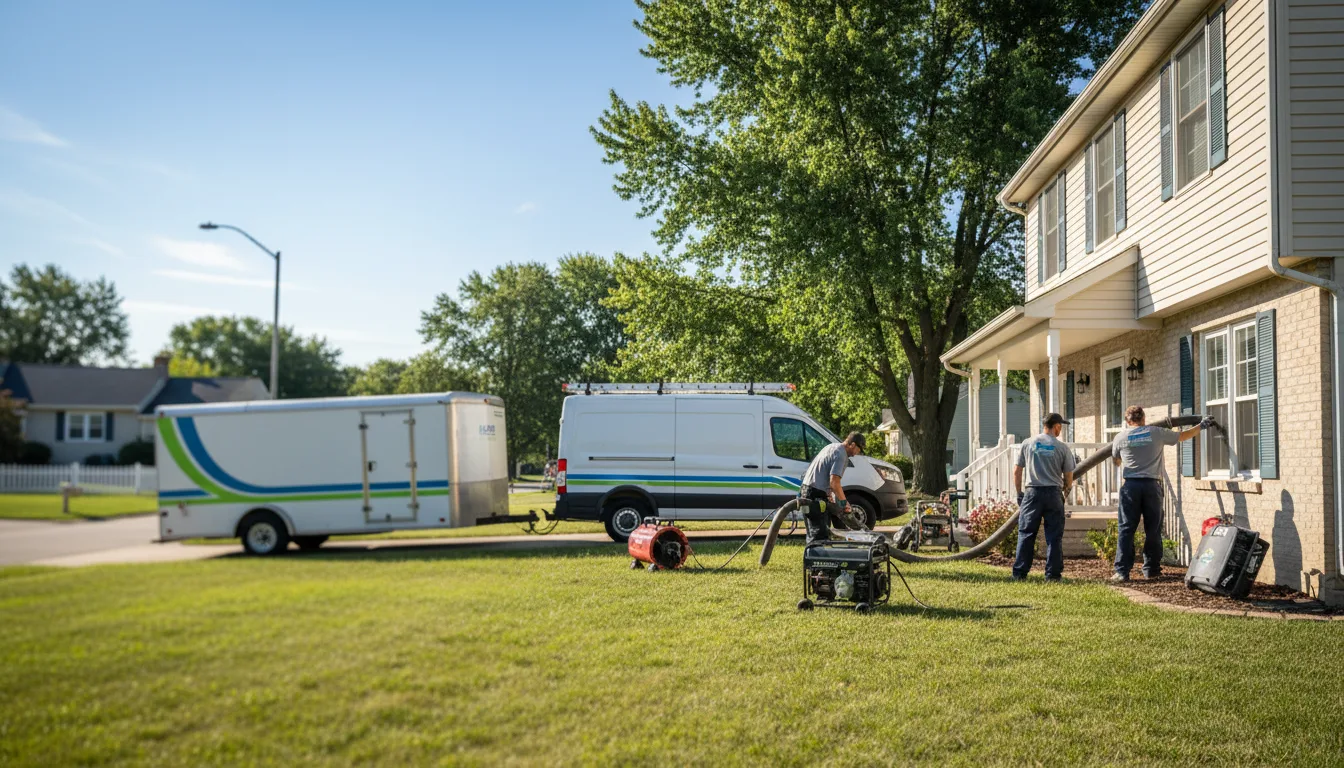 Flooded Basement Restoration And Cleanup With Repair in Utica, IL near me
